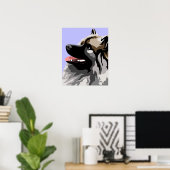 Keeshond Art Poster (Thuiskantoor)