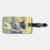 Keeshond Aspen Painting - Cute Original Dog Art Bagagelabel (Achterkant horizontaal)