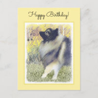 Keeshond Aspen Painting - Cute Original Dog Art