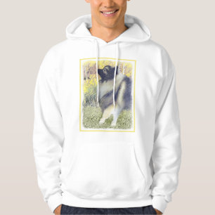 Keeshond Aspen Painting - Cute Original Dog Art Hoodie