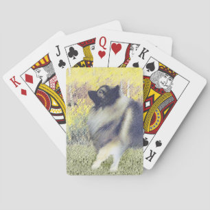 Keeshond Aspen Painting - Cute Original Dog Art Pokerkaarten