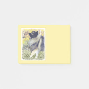 Keeshond Aspen Painting - Cute Original Dog Art Post-it® Notes