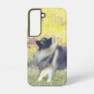 Keeshond Aspen Painting - Cute Original Dog Art Samsung Galaxy Hoesje