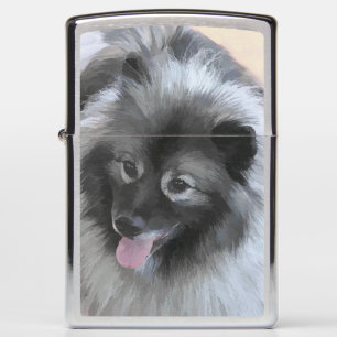 Keeshond Bailey Painting - Cute Original Dog Art