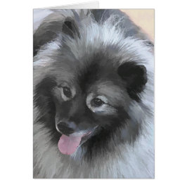 Keeshond Bailey Painting - Cute Original Dog Art