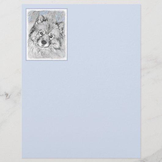 Keeshond Beth Painting - Cute Original Dog Art (Voorkant)