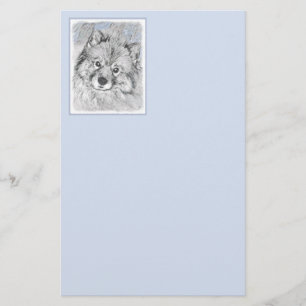 Keeshond Beth Painting - Cute Original Dog Art Briefpapier