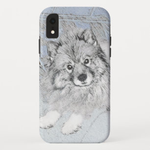 Keeshond Beth Painting - Cute Original Dog Art iPhone XR Hoesje
