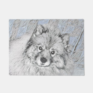 Keeshond Beth Painting - Cute Original Dog Art Deurmat