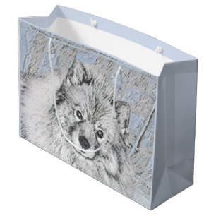 Keeshond Beth Painting - Cute Original Dog Art Groot Cadeauzakje