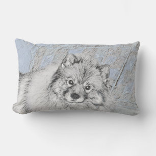 Keeshond Beth Painting - Cute Original Dog Art Kussen