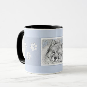 Keeshond Beth Painting - Cute Original Dog Art Mok