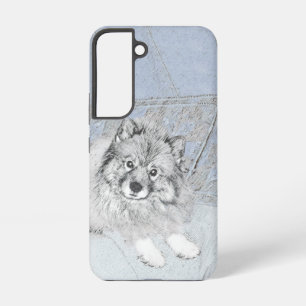 Keeshond Beth Painting - Cute Original Dog Art Samsung Galaxy Hoesje
