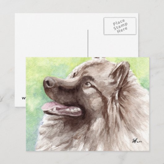 Keeshond Briefkaarten (Voorkant / Achterkant)