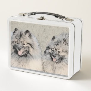 Keeshond Brothers Painting - Original Dog Art