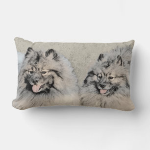 Keeshond Brothers Painting - Original Dog Art Kussen
