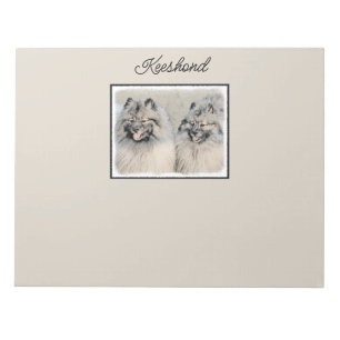Keeshond Brothers Painting - Original Dog Art Notitieblok