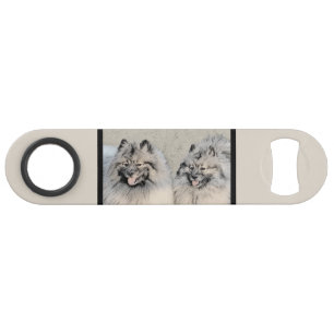 Keeshond Brothers Painting - Original Dog Art Speed Flessenopener