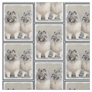 Keeshond Brothers Painting - Original Dog Art Stof