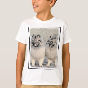 Keeshond Brothers Painting - Original Dog Art T-shirt
