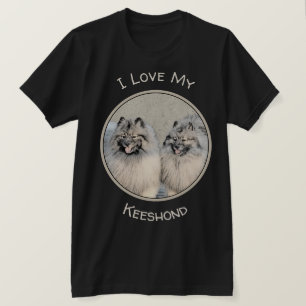 Keeshond Brothers Painting - Original Dog Art T-shirt