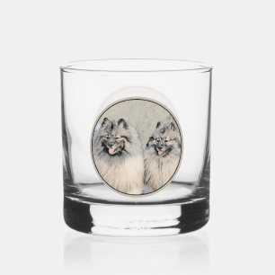 Keeshond Brothers Schilderij - Originele Honden Ku Whisky Glas