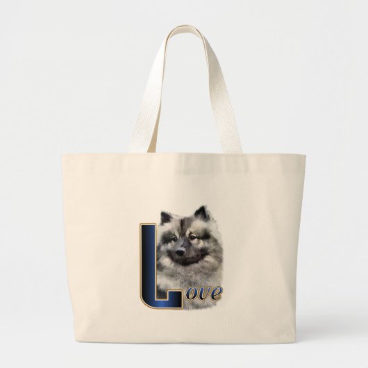 Keeshond Cadeaustorttas Grote Tote Bag (Voorkant)