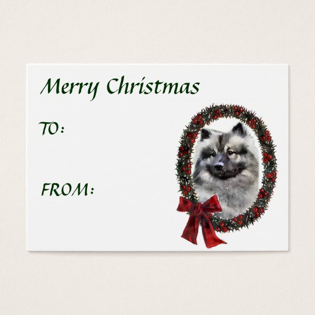 Keeshond cadeaux de Noël (Devant)