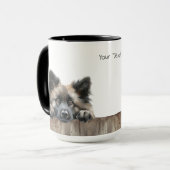 Keeshond Chien Mug (Devant gauche)