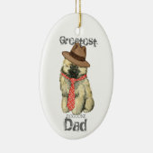 Keeshond Dad Ceramic Ornament (Rechts)