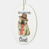 Keeshond Dad Ceramic Ornament (Links)