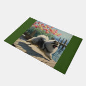 keeshond deurmat (Schuin)