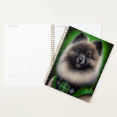 Keeshond Dog en tenue de jour St. Patrick (Devant avec enveloppe)