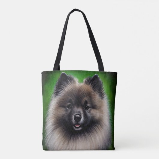 Keeshond Dog in St. Patrick's Day Dress Draagtas (Achterkant)