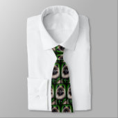 Keeshond Dog in St. Patrick's Day Dress Stropdas (Gebonden)