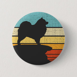 Keeshond Eigenaar Retro Vintage 60s 70s Hondenlief Ronde Button 5,7 Cm