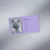 Keeshond en Columbine Magnetisch Visitekaartje (Voorbeeld)