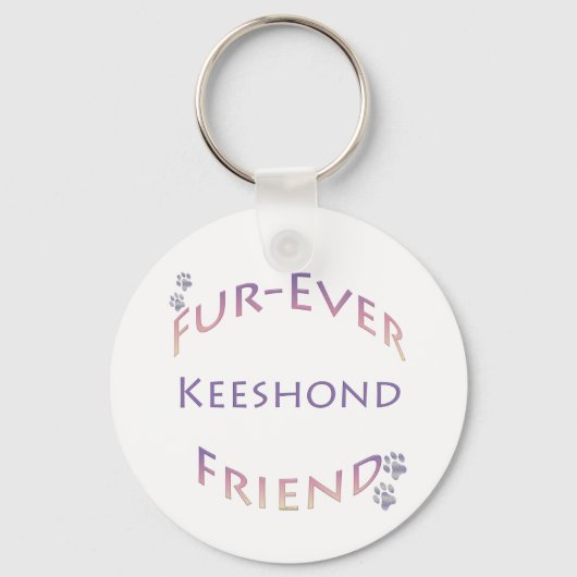 Keeshond Furever Sleutelhanger (Voorkant)