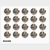 Keeshond Gentleman's Middag Ronde Sticker (Vel)