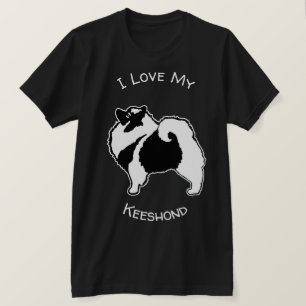 Keeshond Grafisch - Mooie Originele Honden Kunst T-shirt