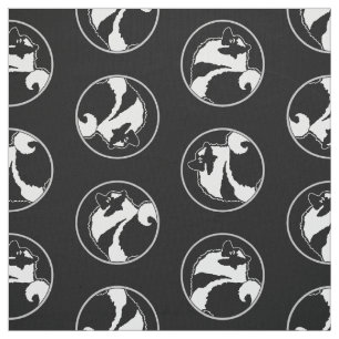 Keeshond Graphic Outline Schattigee originele Pet Stof
