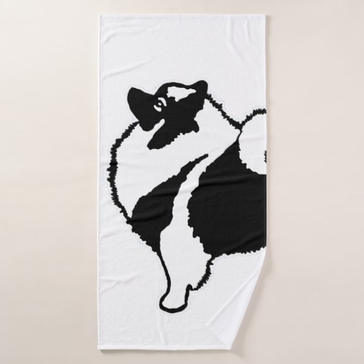Keeshond Graphics - Cute Original Chig Art (Serviette de bain)