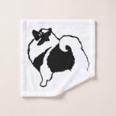 Keeshond Graphics - Cute Original Chig Art (Gant de toilette)