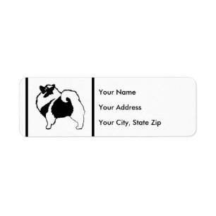 Keeshond Graphics - Cute Original Dog Art Etiket