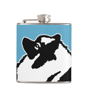 Keeshond Graphics - Cute Original Dog Art Heupfles