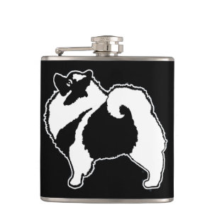 Keeshond Graphics - Cute Original Dog Art Heupfles