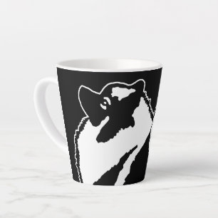 Keeshond Graphics - Cute Original Dog Art Latte Mok