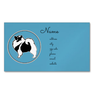 Keeshond Graphics - Cute Original Dog Art Magnetisch Visitekaartje