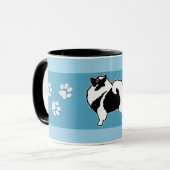 Keeshond Graphics - Cute Original Dog Art Mok (Voorkant links)