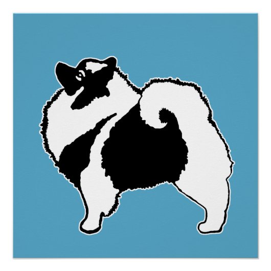 Keeshond Graphics - Cute Original Dog Art Perfect Poster (Voorkant)